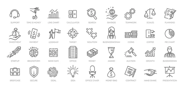 Unternehmen und Finanzen Web-Icon-Set — Stockvektor