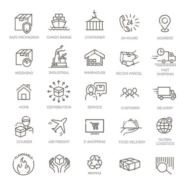 Öncelikli Sevkiyat, Ekspres Teslimat, İzleme Düzeni ve daha fazlası olarak Simgeler