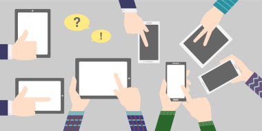 iş geçmişi ile telefon ve tablet