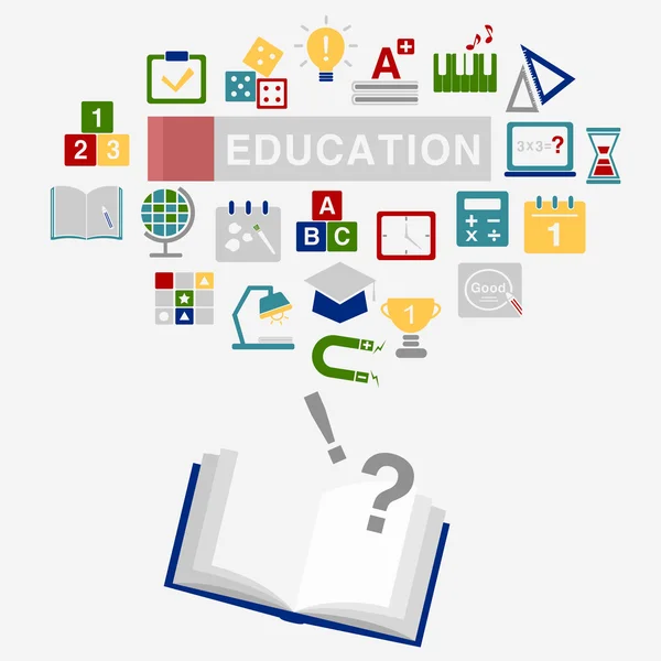 kitap ile educaion simgelerin arka plan