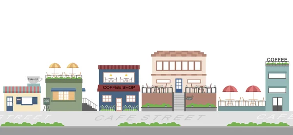 kafe sokak düz arka plan