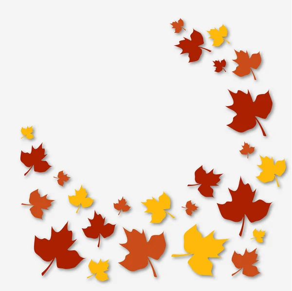 Autumn shedding leaves — Stock Vector