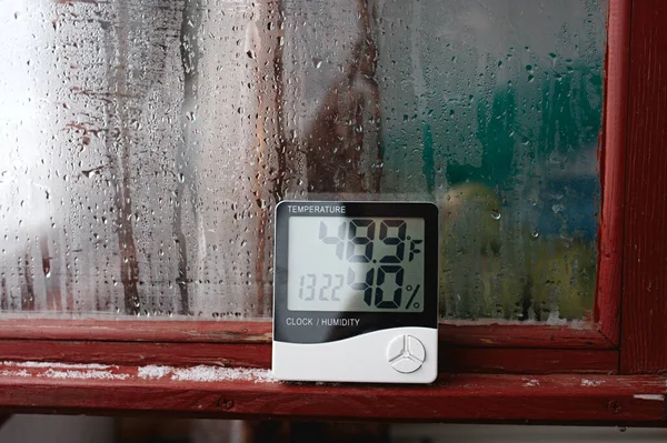 Termómetro Higrómetro Electrónica Para Controlar Temperatura Humedad Indicador Humedad Indica —  Fotos de Stock