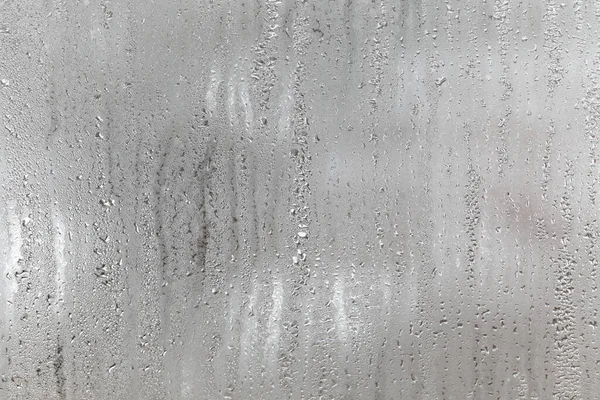 Natural Drops Water Flow Glass High Humidity Room Condensation Glass — Stock Photo, Image