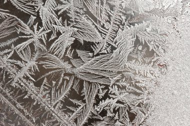 Doğal donmuş camların arkaplanı, güzel desenli pencere camları.