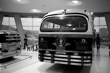 STUTTGART, GERMANY - 23, 2024 Mercedes-Benz Müzesi, Stuttgart, Almanya