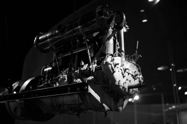 STUTTGART, GERMANY - 23, 2024 - Mercedes Benz arabalı galeri Stuttgart, Almanya 'daki Mercedes Benz Müzesi