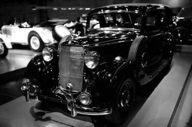 STUTTGART, GERMANY - 23, 2024 Mercedes-Benz Müzesi, Stuttgart, Almanya