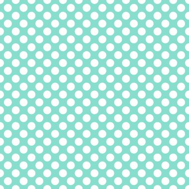 Aqua ve beyaz puantiyeli desen, sorunsuz doku arka plan