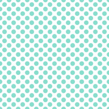 Beyaz ve aqua polka noktalı deseni, sorunsuz doku arka plan