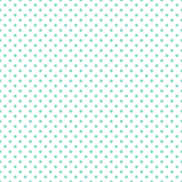 Witte & aqua polka dot patroon, naadloze textuur achtergrond — Stockvector