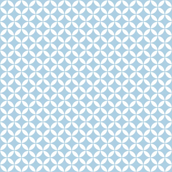 Blue & white quatrefoil pattern, seamless texture background — Stock Vector