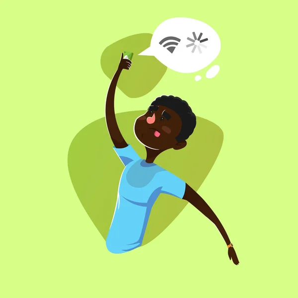 Adam için Internet arama. Vektör çizim