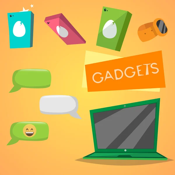 Vektör nesneleri. bilgisayar ve telefon