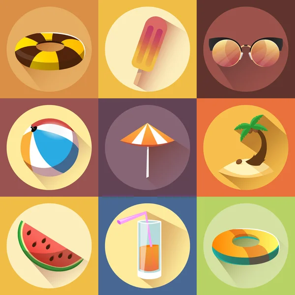 Yaz koleksiyonu. İzole vektör nesneleri