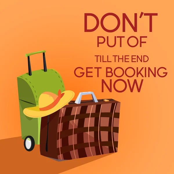 Dont sonuna kadar ertelendi. Şimdi rezervasyon almak. Vektör çizim