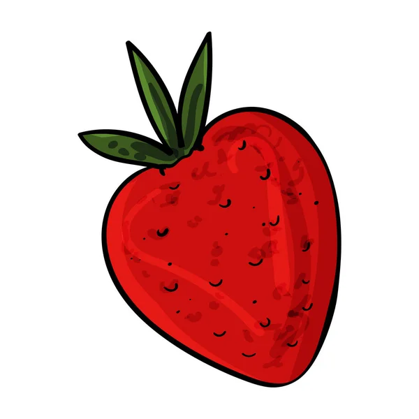 新鮮な赤いイチゴの画像 ベクタークリップアートイラスト — ストックベクタ