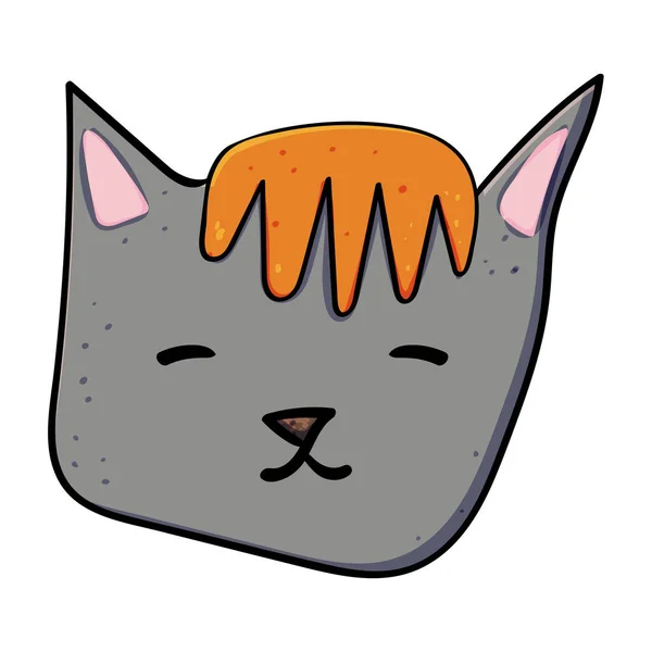 Adorabil Cat Hand Ilustrație Vectorială Desenată Pentru Orice Design — Vector de stoc