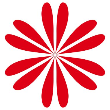 Çiçek simgesi el çizimi vektör çizimi