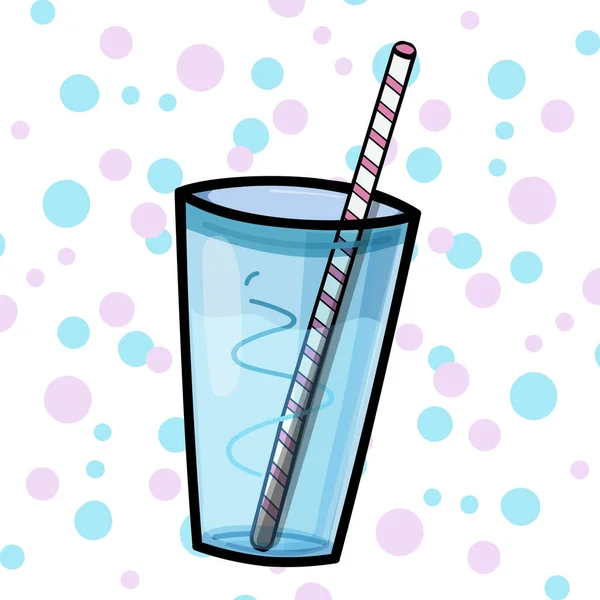 Bebidas Dibujos Animados Summery Vector Clip Arte Ilustración — Vector de stock