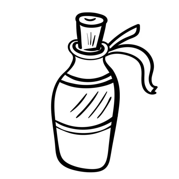 Botella Vidrio Con Elixir Vector Clip Art Illustration — Vector de stock