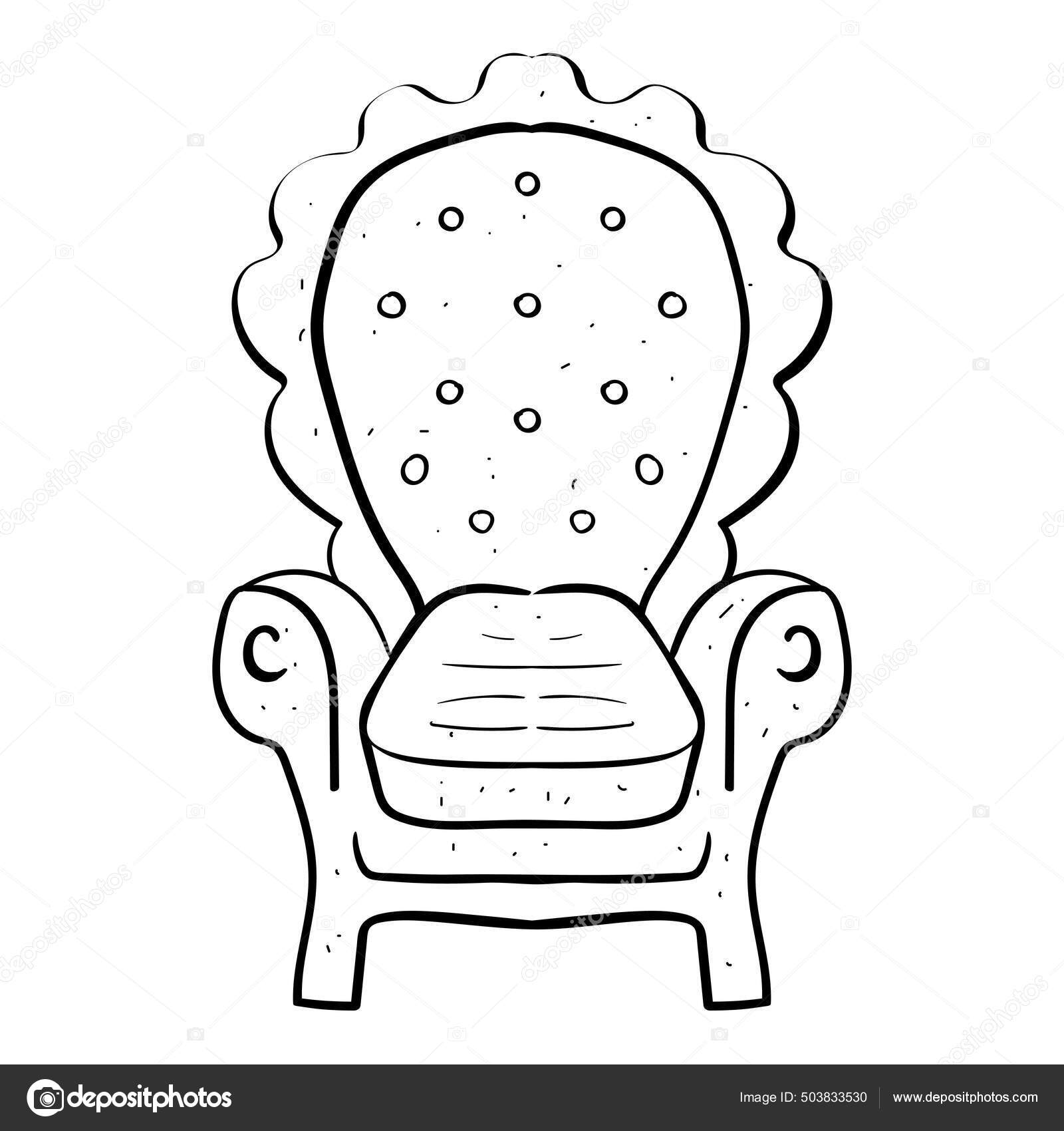 Fabulous Throne King Queen Cartoon Coloring Vector Illustration Stock  Vector by ©meiyuan.china.gmail.com 503833530