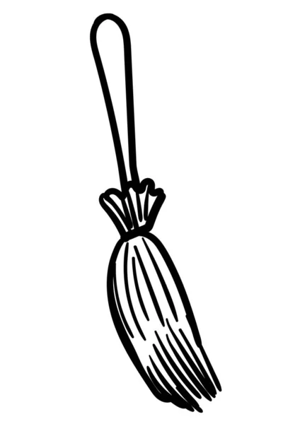 Broom Halloween Magical Accessory Vector Clip Art — Stock Vector
