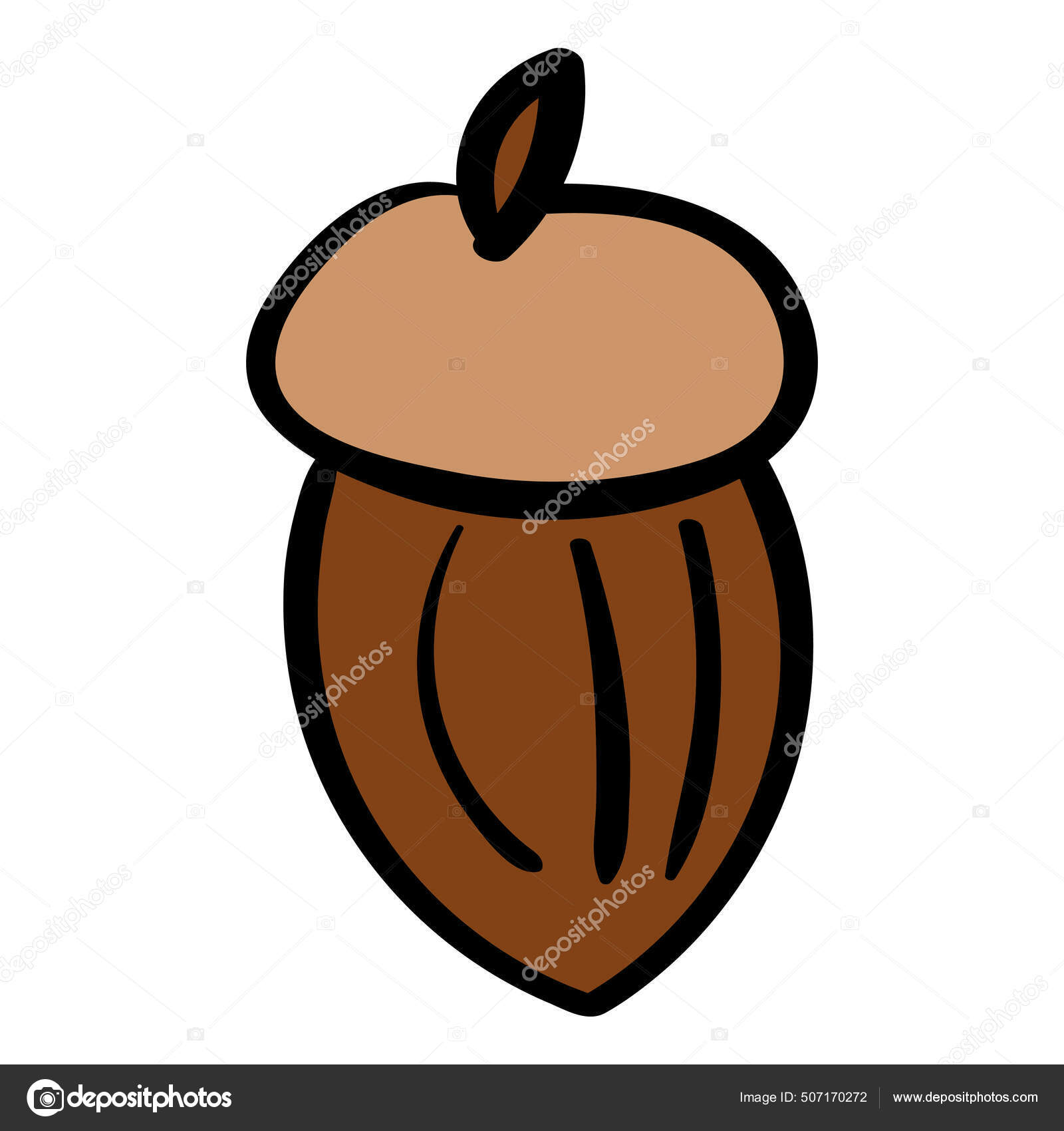 橡果核桃树橡树矢量剪贴画图库矢量图©meiyuan.china.gmail.com 507170272, image size:1600x1700