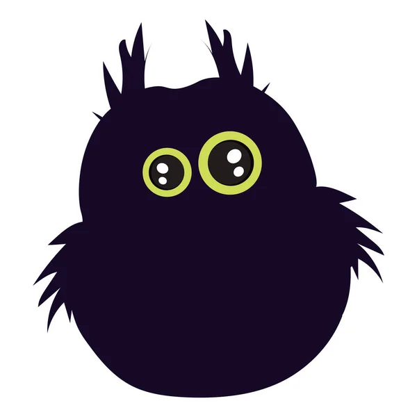 Uggla Skog Tecknad Fågel Barn Illustration Vektor Lycklig Halloween — Stock vektor