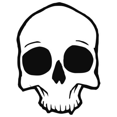 Doodle kafatası vektör