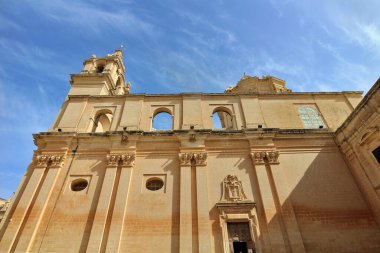 Mdina' daki St. Paul Katedrali Cephesi, Malta