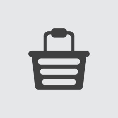 İzole sepet simgesi 