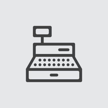 İzole Yazar kasa simgesi 