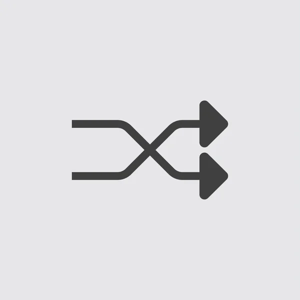 Shuffle ikon elszigetelt — Stock Vector