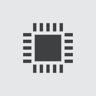 Beyaz arka plan illüstrasyon izole Cpu simgesi