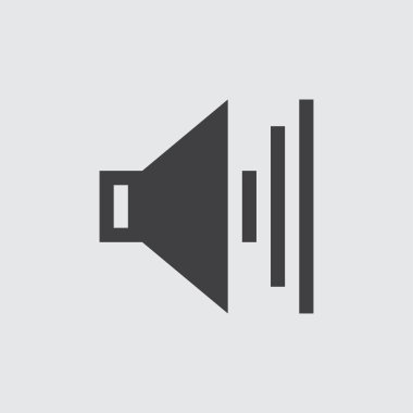 Ses ayarı simgesi, beyaz arka plan illüstrasyon izole