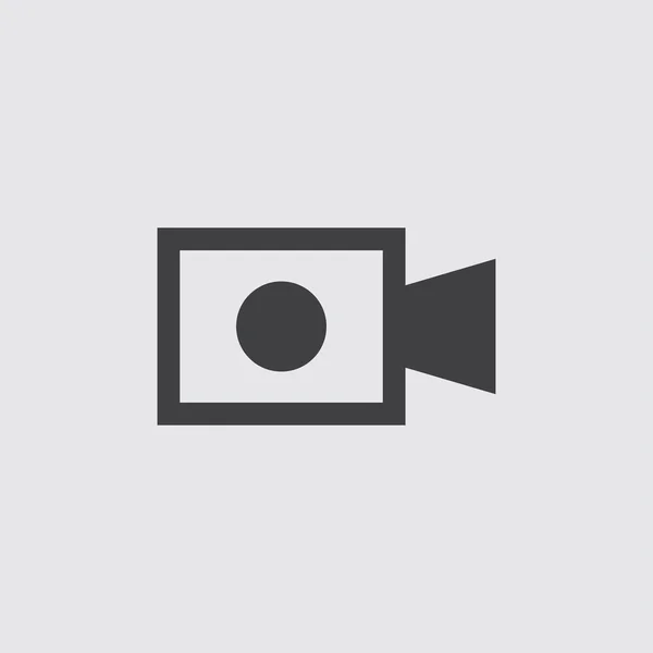 ムービー カメラ アイコン、白い背景イラストを分離 — ストックベクタ