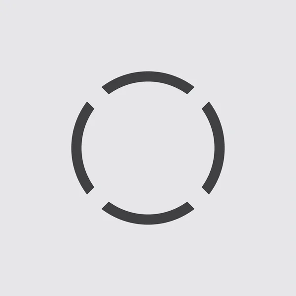 Kör alakú ikon, elszigetelt fehér háttér illusztráció — Stock Vector