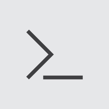 Beyaz arka plan illüstrasyon izole komut satırı simgesi