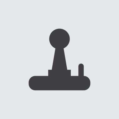 Oyun çubuğu simgesi, beyaz arka plan illüstrasyon izole