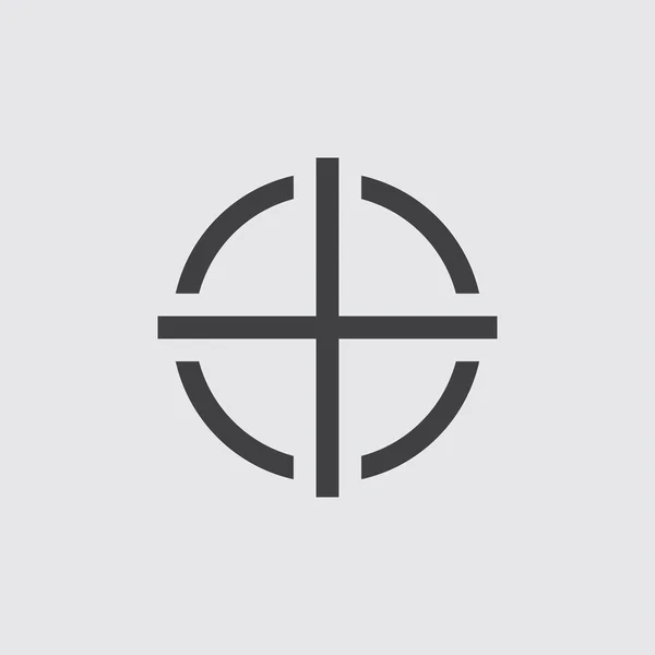 Ícone Crosshair, isolado em fundo branco ilustração — Vetor de Stock