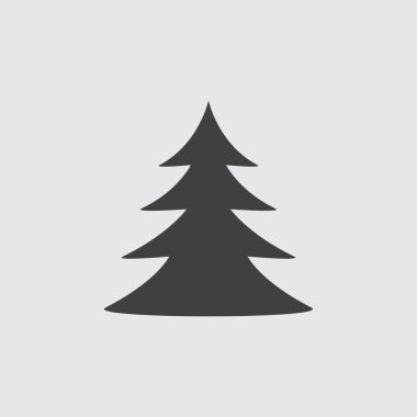 Ağaç simgesiyle, beyaz arka plan illüstrasyon izole