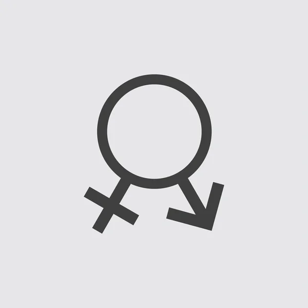 Ikon gender, diisolasi pada ilustrasi latar belakang putih - Stok Vektor