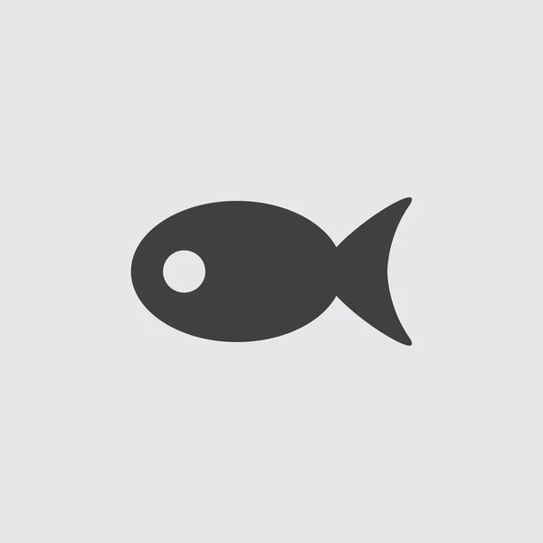 Fisch-Symbol, isoliert auf weißem Hintergrund Illustration — Stockvektor