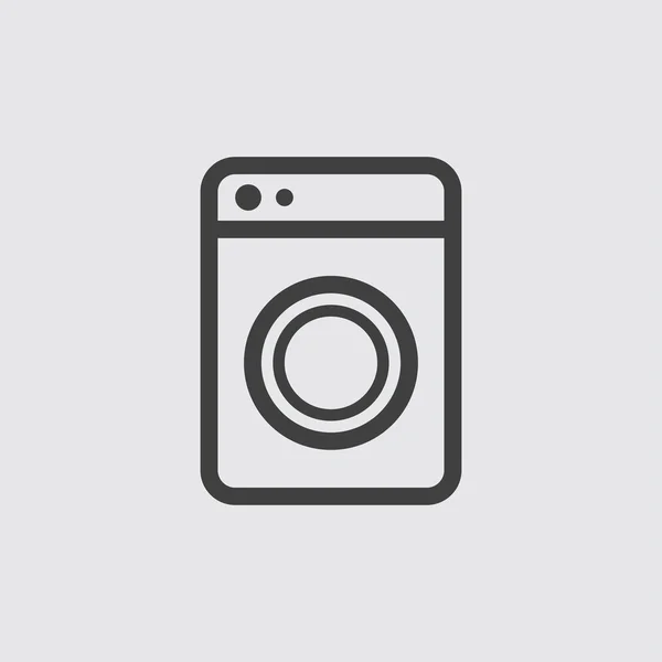 Çamaşır makinesi simgesini illüstrasyon — Stok Vektör