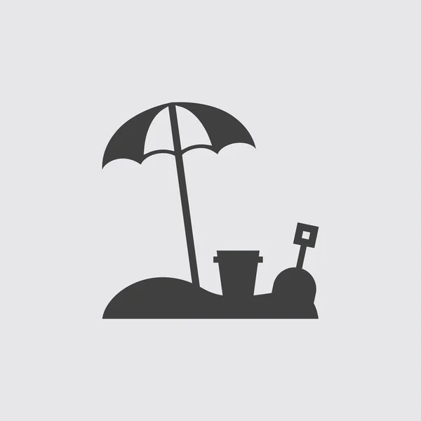 Beach umbrella icon illustration — Stock Vector