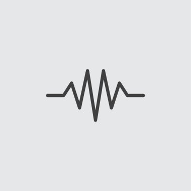 Kalp atışı kardiyogram satır simge tasarlamak