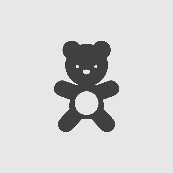 Ilustração do ícone do urso de pelúcia — Vetor de Stock