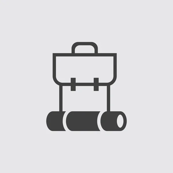 Ilustración de icono de mochila — Vector de stock