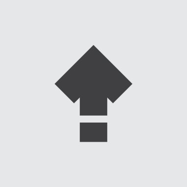 Simge, beyaz arka plan illüstrasyon izole yukarı ok